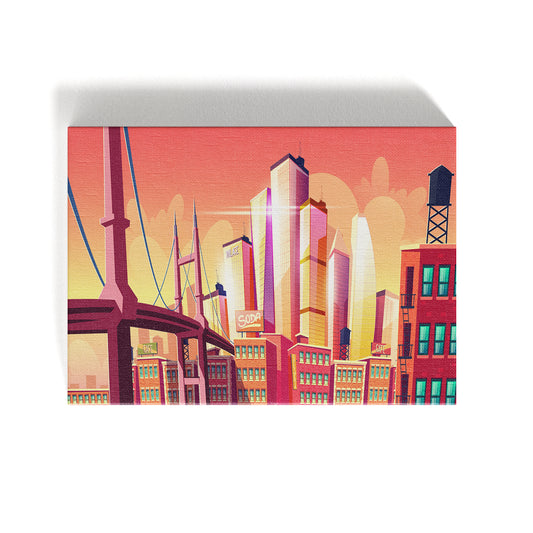 Aesthetic city view Canvas Painting