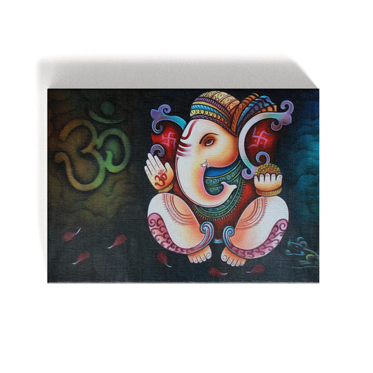 Hindu Lord Ganesha Canvas Painting