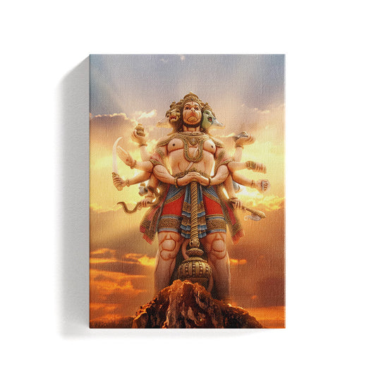 Lord Hanuman Ji Statue Canvas Printed Painting