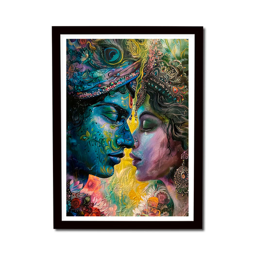 Lord Krishna Radha Oil Paint Art Canvas Printed Painting