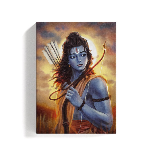 Lord Rama of Epic Ramayana Wall Art Canvas Painting