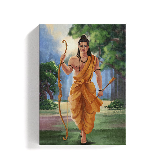Lord Rama of Epic Ramayana #2 Wall Art Canvas Painting