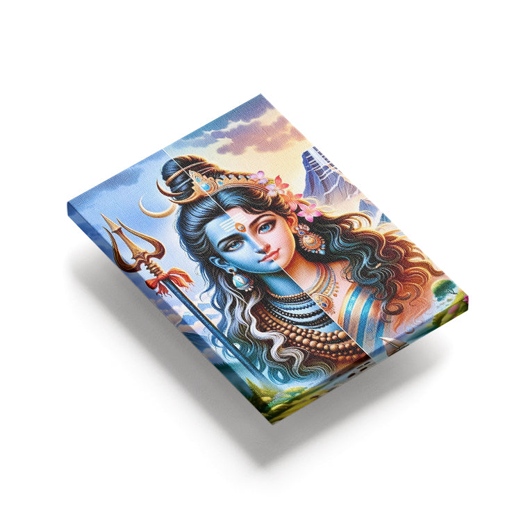 Lord Shiv ji and Goddess Parvati ji #2 Canvas Art Painting