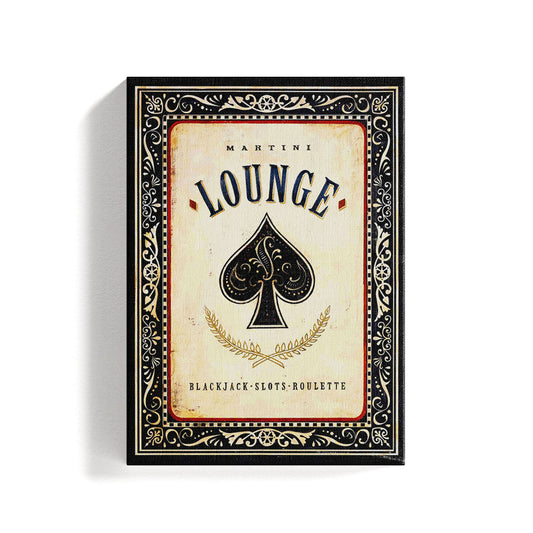 Lounge Spade Card Play Deck Canvas Painting