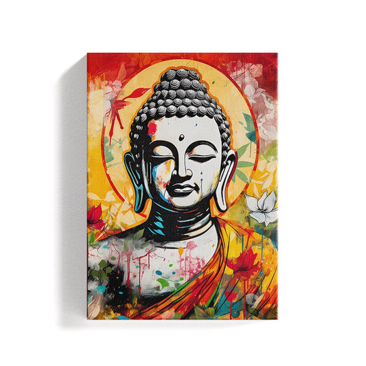 Mahatma Buddha Colorfull Canvas Art Painting