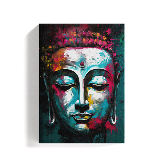 Mahatma Buddha Colorfull #2 Canvas Art Painting