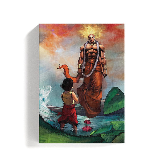 Pawan Putra Lord Hanuman Ji Canvas Printed Painting