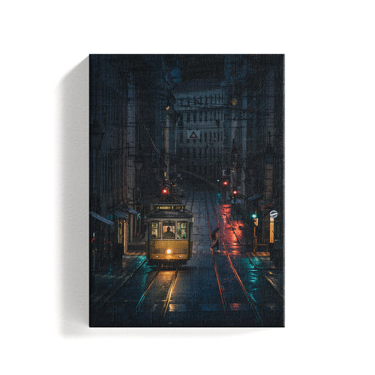 Road Tram Canvas Painting