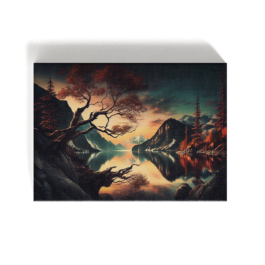 Sepia Scenery Canvas Painting