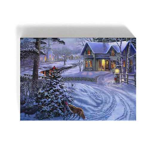 Snow Season Landscape Canvas Painting