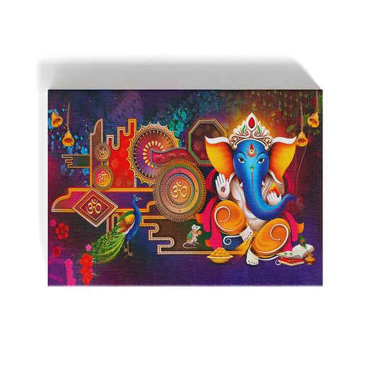 Spiritual God Ganesha Canvas Painting