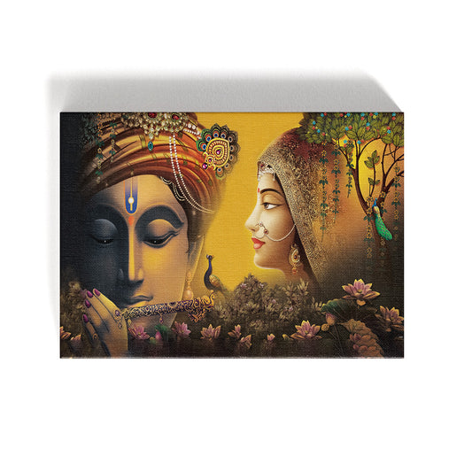 Sri Krishna and Radha Canvas painting
