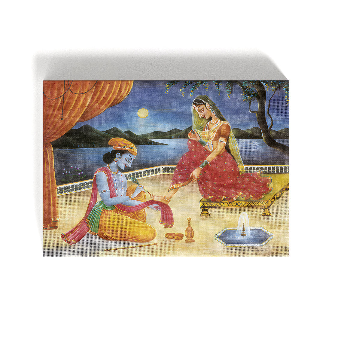 Traditional Lord Krishna Canvas Painting